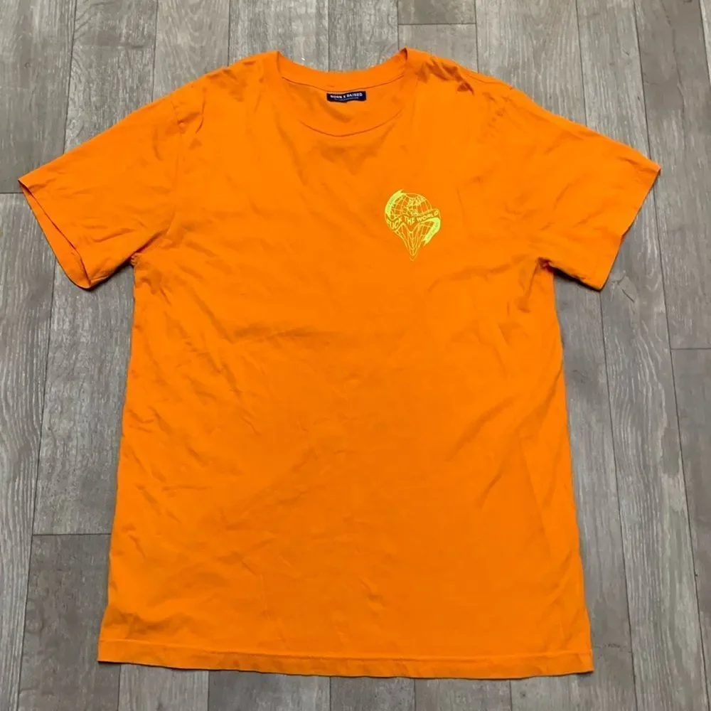 Mens Born X Raised F*** The‎ World Crewneck Shortsleeve T-Shirt - Picture 2 of 7
